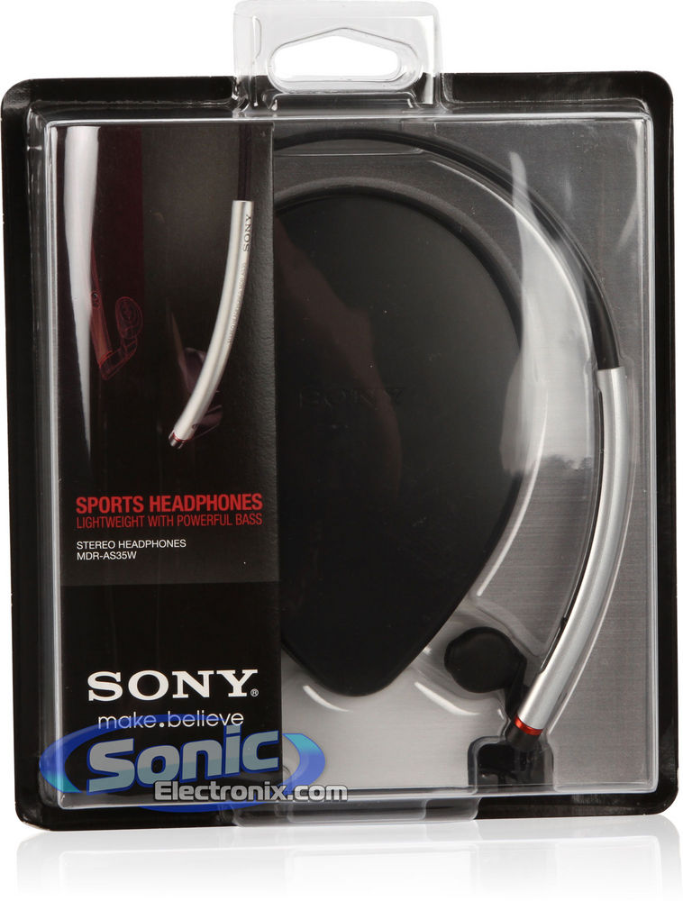 Sony MDR-AS35W (MDRAS35W) Active Sports Headphones In-Ear - Black/Silver Image 7