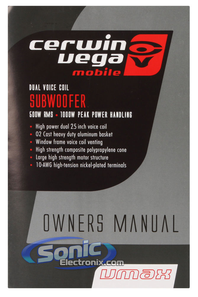 Cerwin-Vega VMAX124.2 Image 5