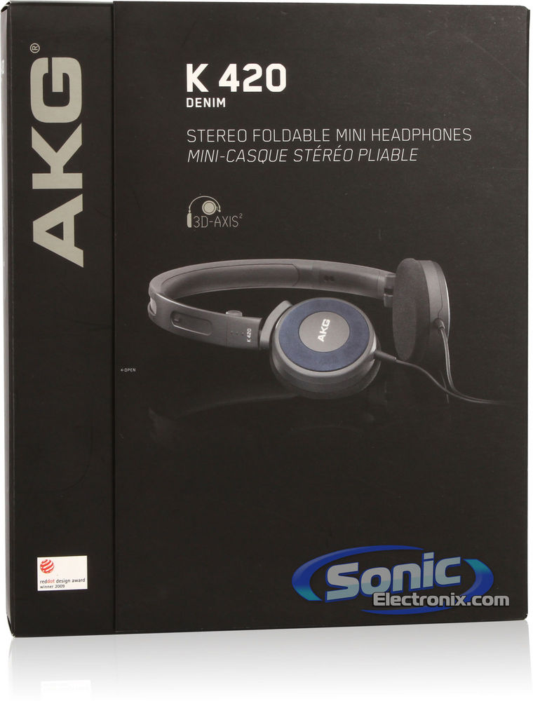 AKG K420BLU (Denim) Compact Mini Headphones Image 9