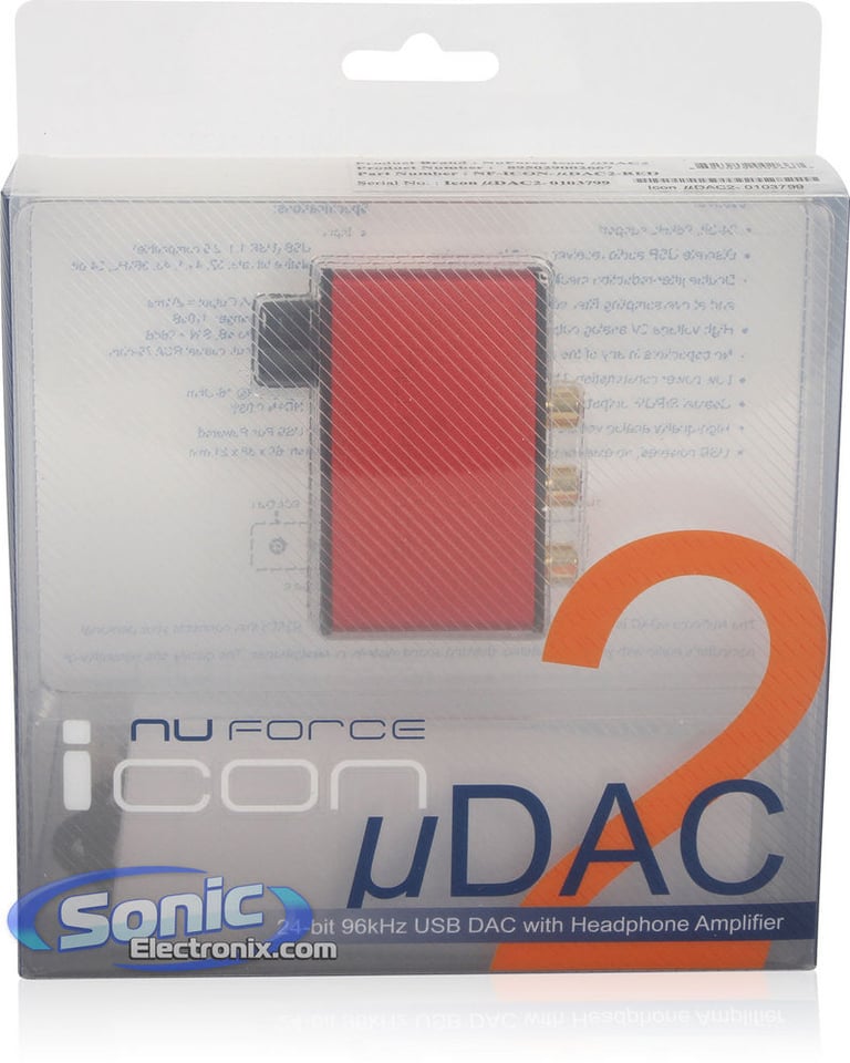 NuForce Icon uDAC-2 (uDAC2) Desktop DAC Headphone Amplifier - Red Image 4