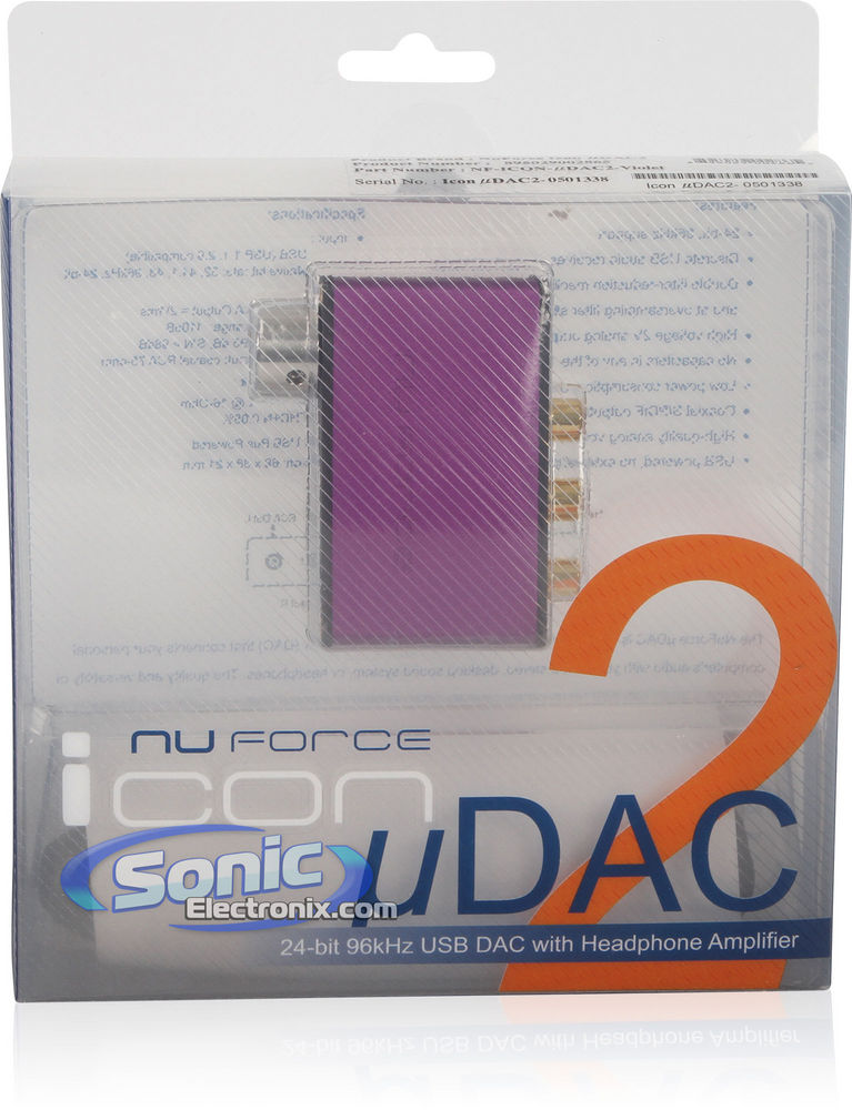 NuForce uDAC-2 Violet Desktop USB Headphone Amplifier DAC Image 4