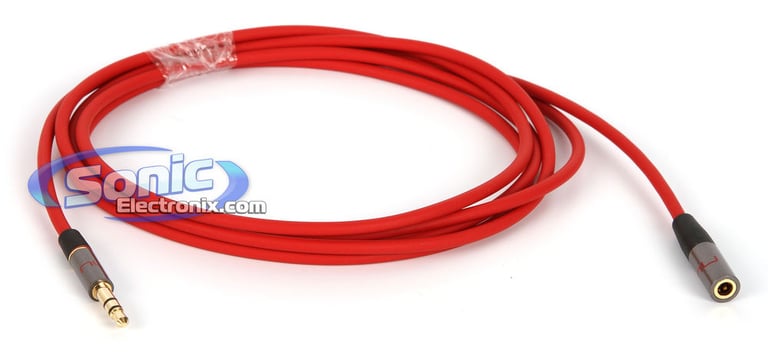 NuForce Male to Female 3.5mm Stereo Jack (CABLE-PP-MF-2M) - Red Image 1