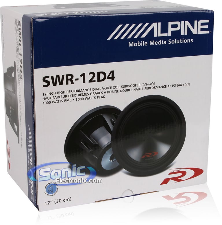Alpine SWR-12D4 Open Box Missing (Acceptable, Used) Image 8