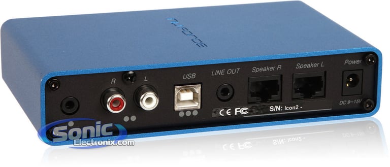 NuForce Icon-2 Blue (ICON2-BLUE) Desktop Headphone Amplifier and DAC Image 2