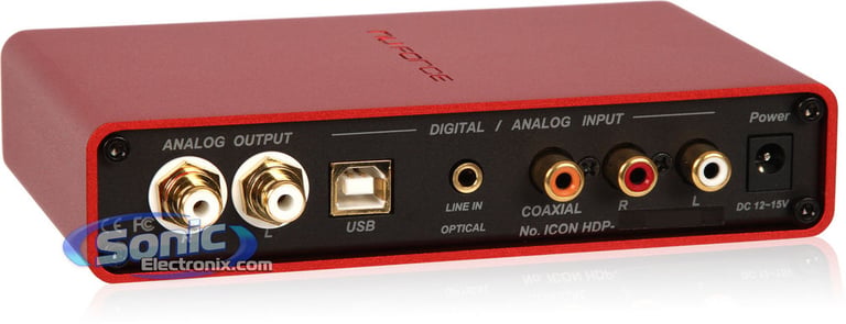 NuForce Icon HDP Audiophile Grade Headphone Amplifier & DAC (Red) Image 2