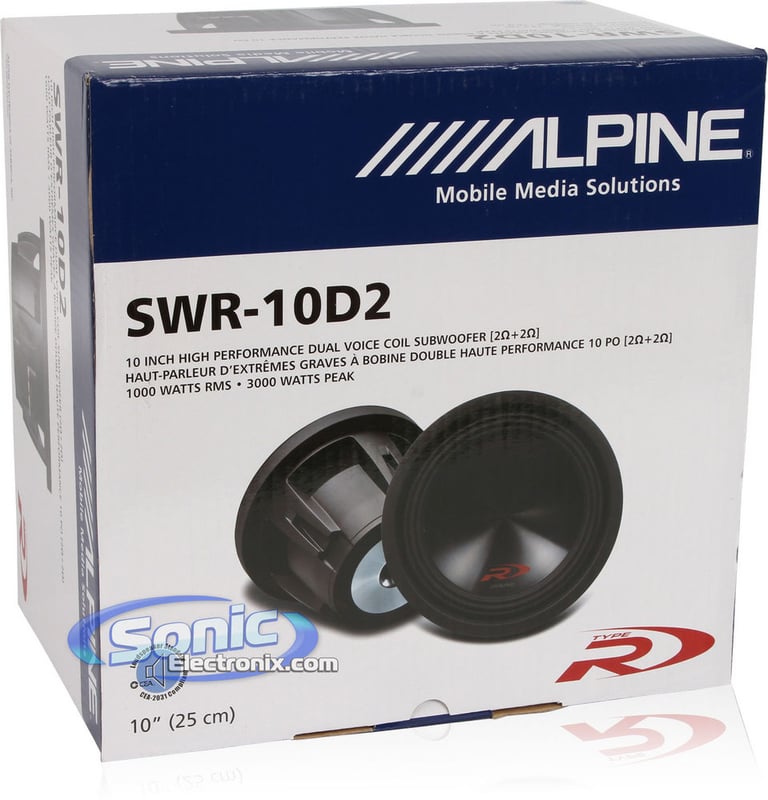 Alpine SWR-10D2 Open Box (Good, Used) Image 4