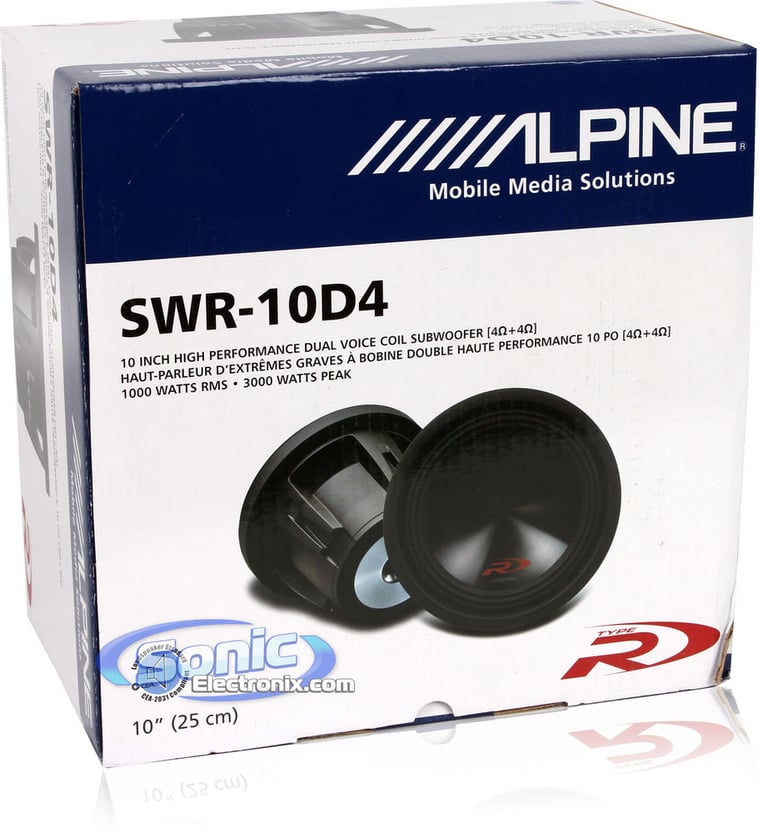 Alpine SWR-10D4 Open Box Incomplete (Used Functional) Image 6