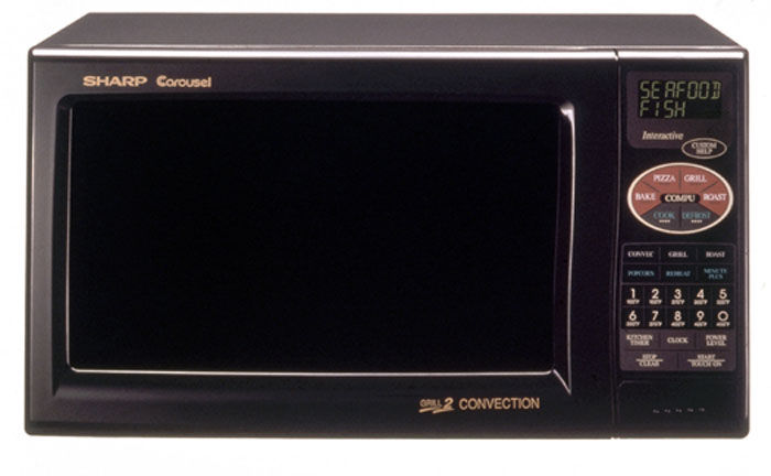 SHARP R-820BK 0.9 Cubic Foot Convection Microwave Image 1