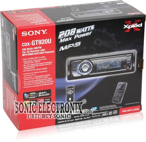 Sony CDX-GT920U Image 10