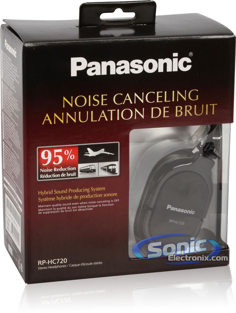 Panasonic RP-HC720-K (RPHC720K) Active Noise-Cancelling Over-Ear Headphones - Black Image 8