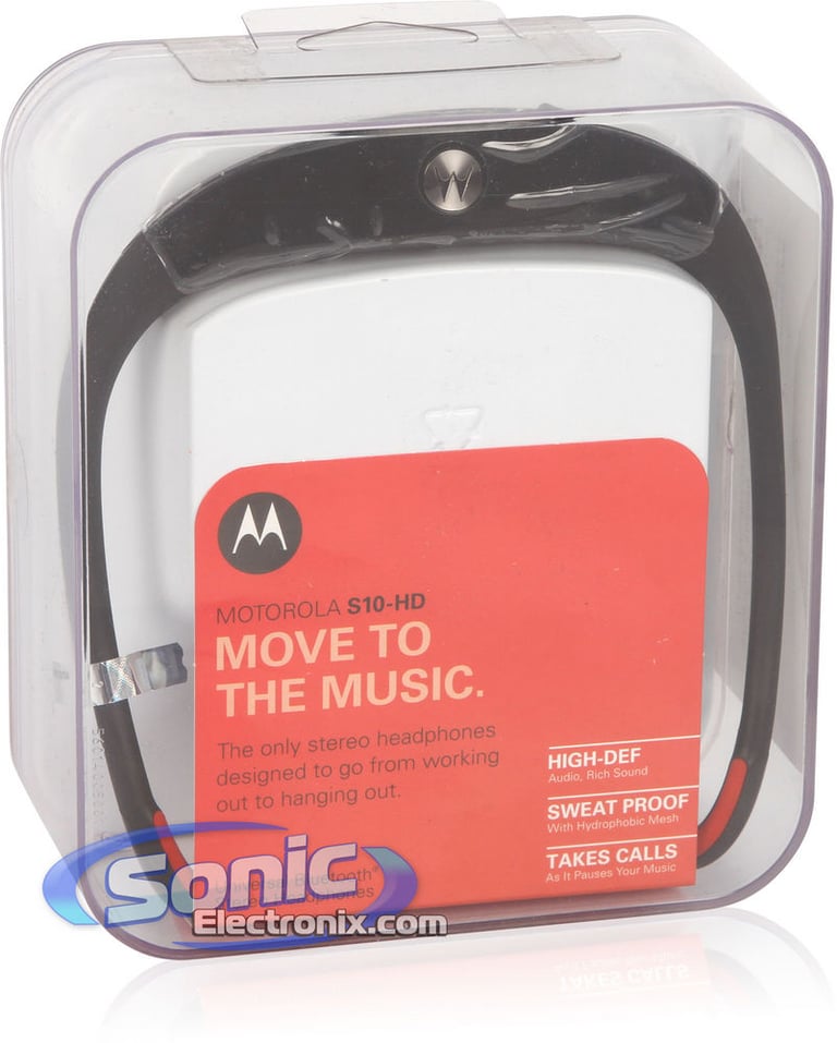 Motorola S10-HD (89439N) Bluetooth Stereo Headphones/Headset - Red/Black Image 5