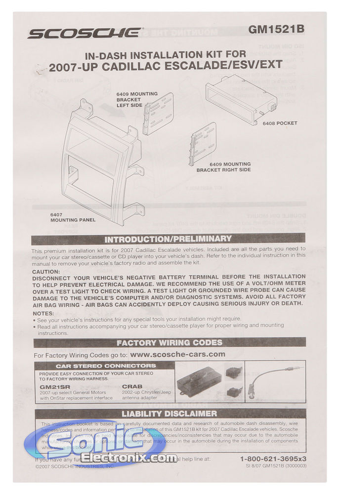 Scosche GM1521B Dash Kit Image 2