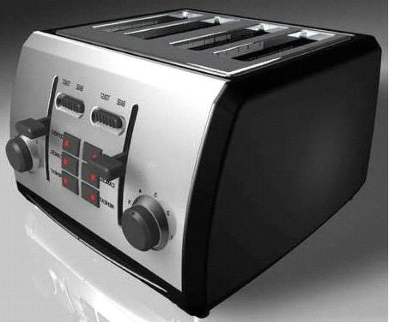 Toastess APTT522 4 Slice Toaster with Digital Countdown Timer Image 1