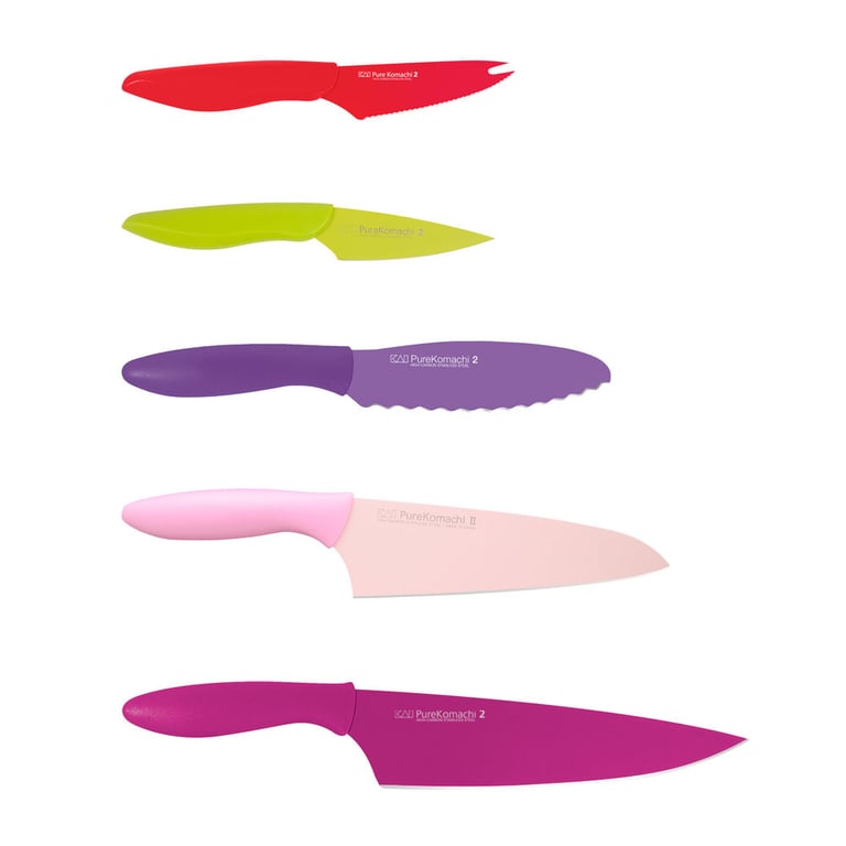 KAI HWKI0510 5 Piece Knife Set with Tomato Knife Image 1