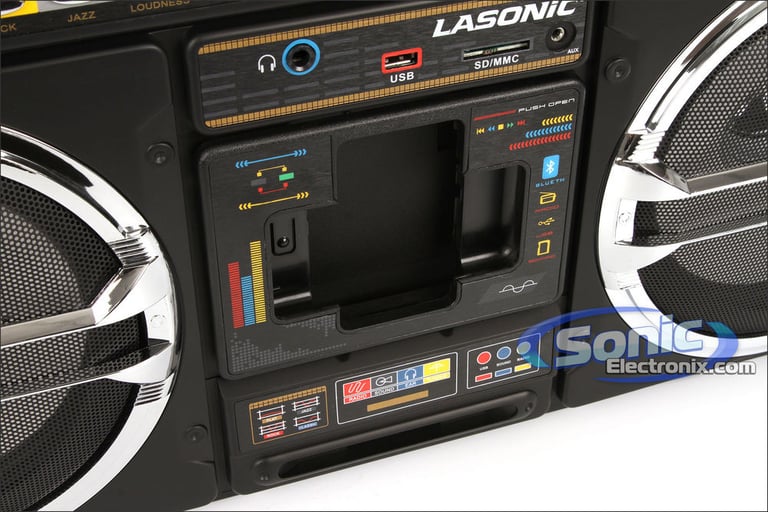 Lasonic i-931BT (Black) Bluetooth Ghetto Blaster Image 2