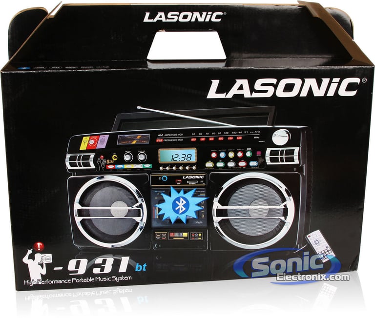 Lasonic i-931BT (Black) Bluetooth Ghetto Blaster Image 7