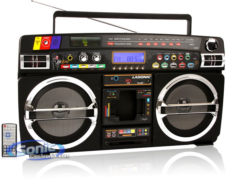 Lasonic i-931BT (Black) Bluetooth Ghetto Blaster Image 1