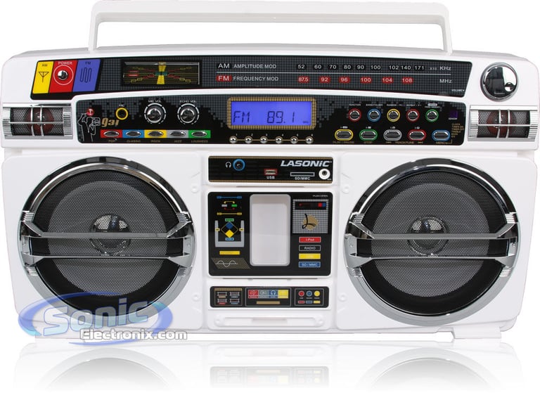 Lasonic i-931BT (White) Bluetooth Ghetto Blaster Image 3