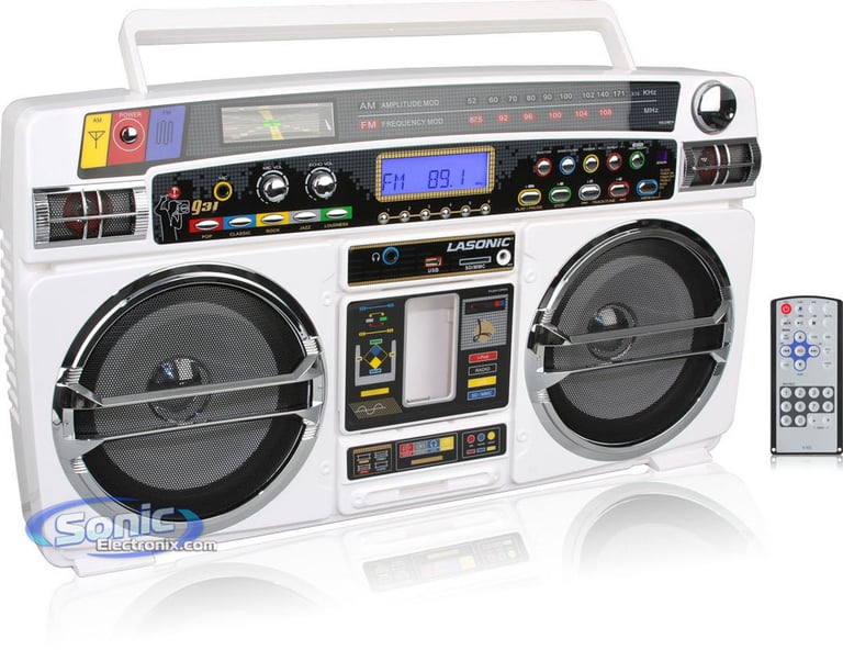 Lasonic i-931x (white) Ghetto Blaster with iPod/iPhone Dock Image 1