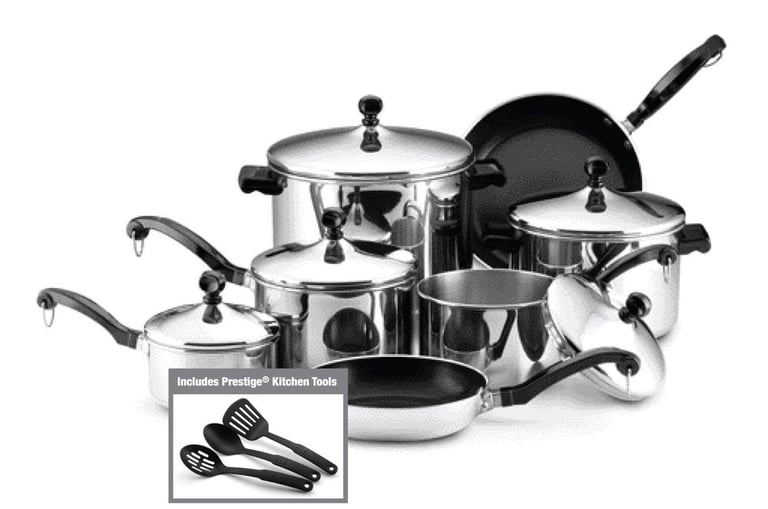 Farberware Electrics 50049 Stainless Steel Classic 15 Piece Cookware Set Image 1