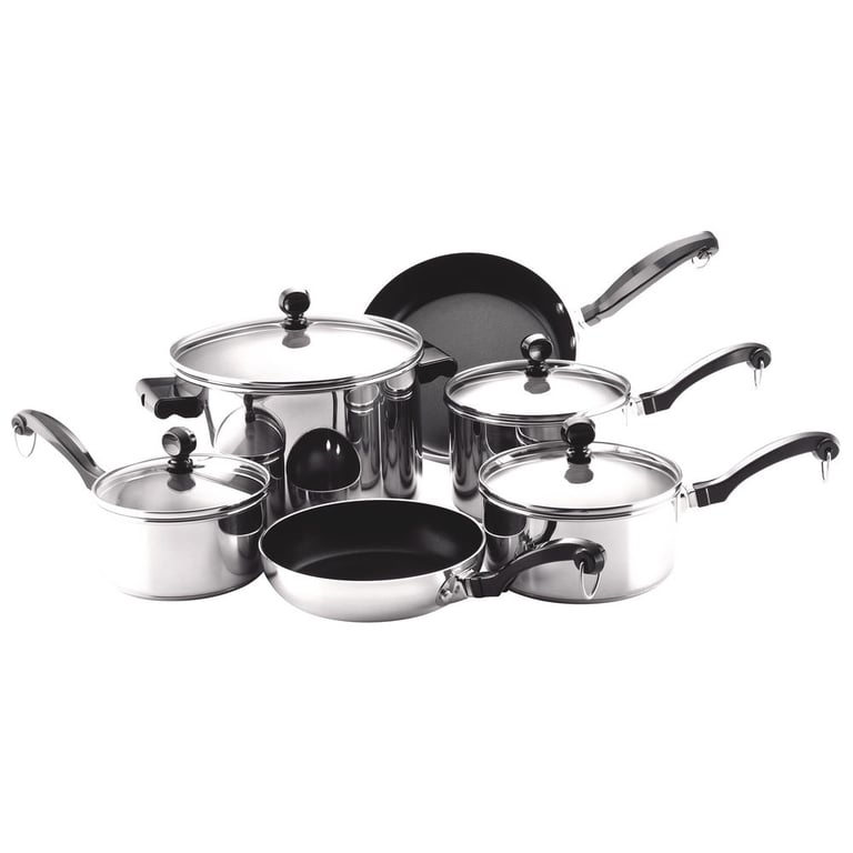 Farberware Electrics 71237 Classic Stainless Steel 10 Piece Cookware Set Image 1