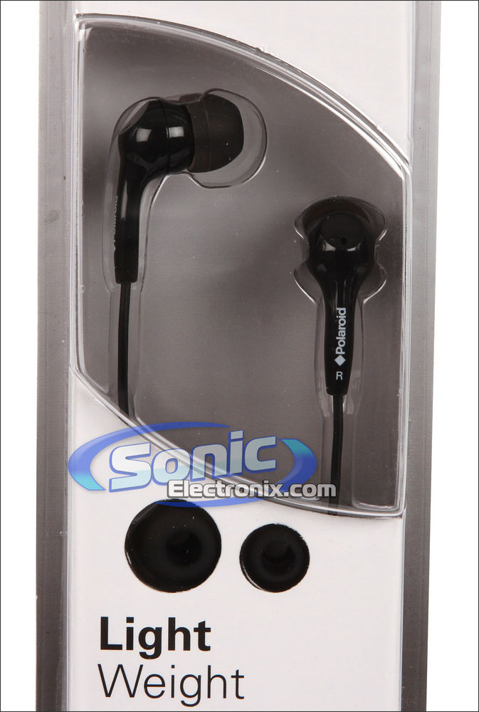 Polaroid (PEP14-BLK) Black In-Ear Headphones Image 2