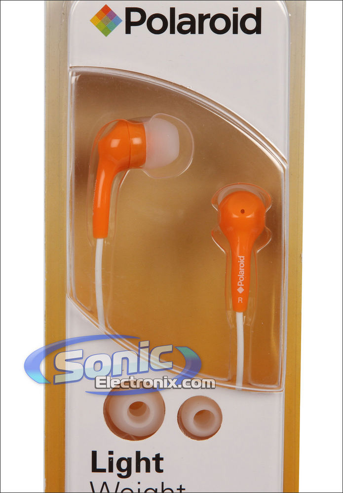 Polaroid (PEP14-ORG) Orange In-Ear Headphones Image 2