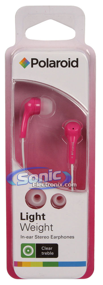 Polaroid (PEP14PNK) Pink In-Ear Headphones Image 3