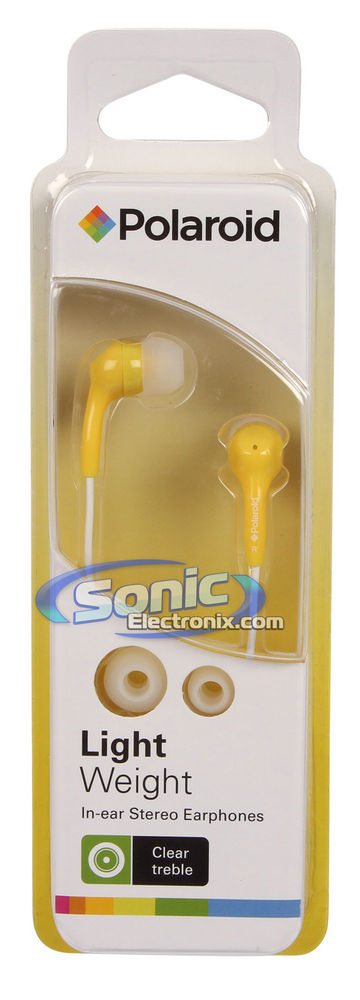 Polaroid (PEP14-YEL) Yellow In-Ear Headphones Image 3