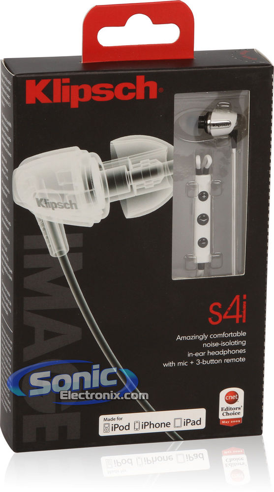 Klipsch Image S4i (White) iPod/iPhone Stereo Headset In-Ear Headphones Image 8