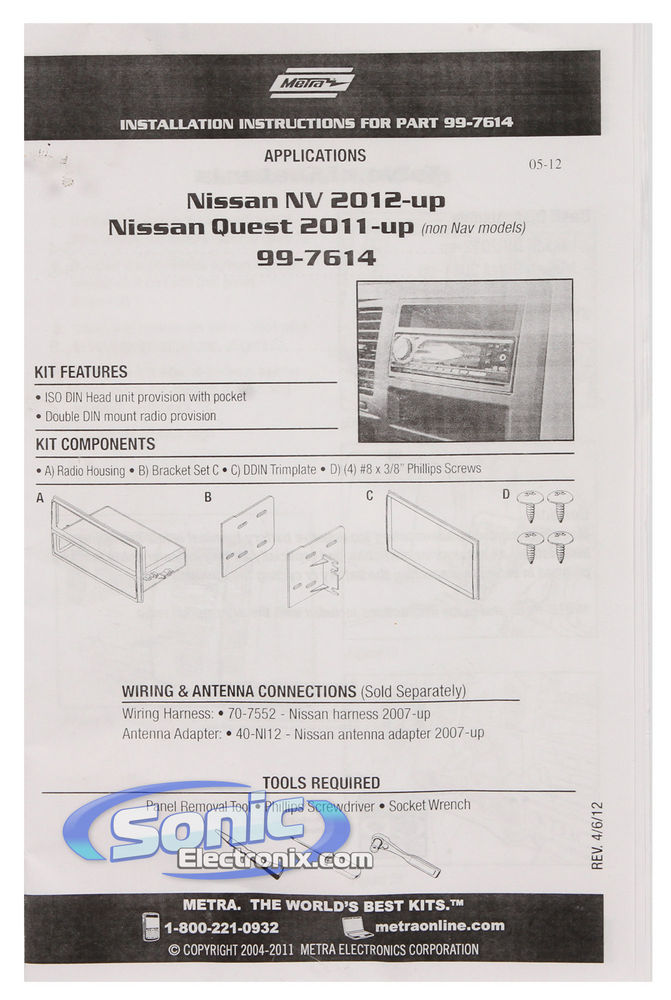 Metra 99-7614 Dash Kit Image 2