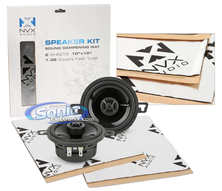 Rockford Fosgate Punch P132 + Sound Dampening Material Bundle Image 1