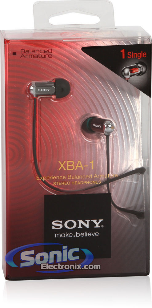 Sony XBA-1 Balanced Armature Earbuds Stereo In-Ear Headphones (XBA1) Open Box Image 6