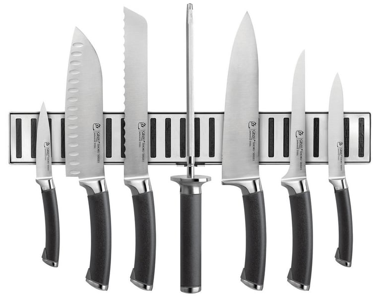 Ginsu 5700 Ebony Cutlery Set with Magnetic Strip Image 1