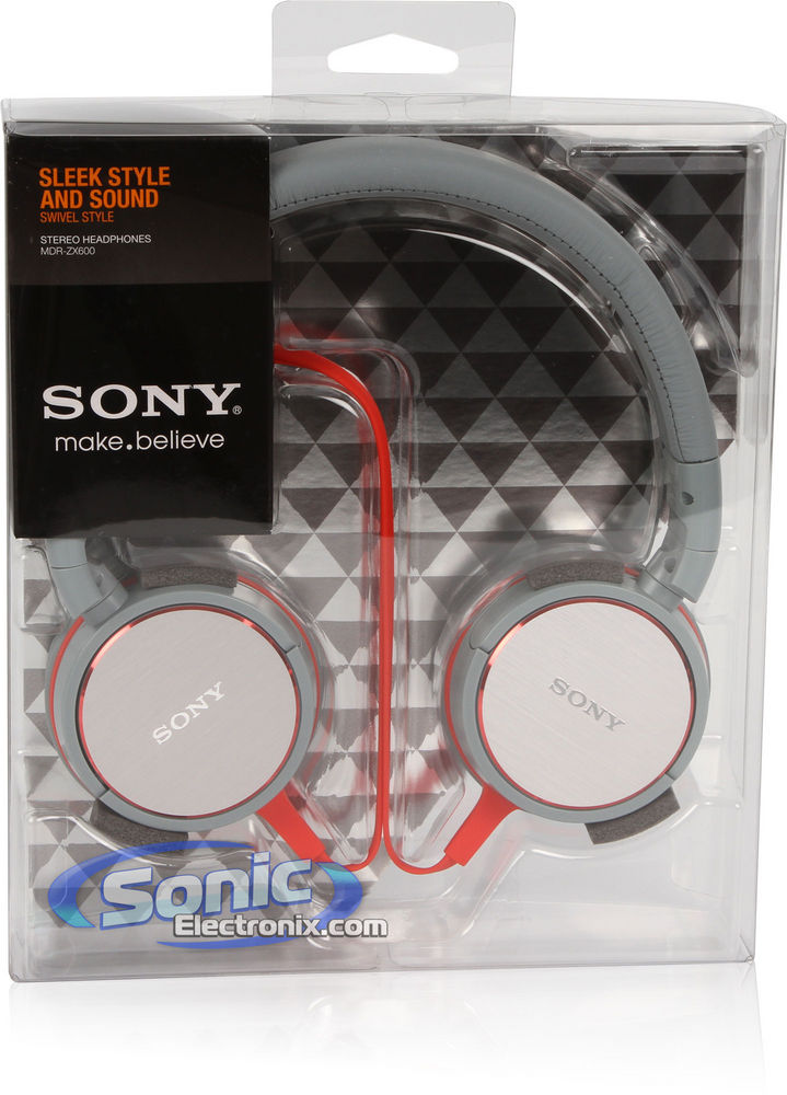 Sony MDR-ZX600/GRAY (MDRZX600) DJ Style On-Ear Headphones - Grey Image 6