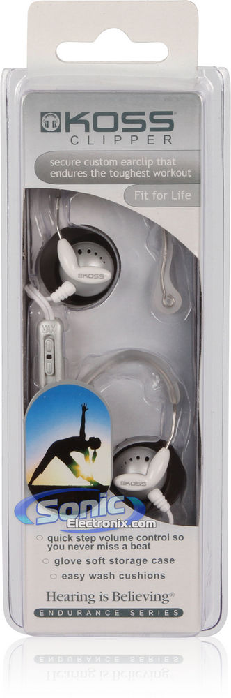 Koss CLIPPERSIL (Clipper Silver) Active Sports Earbuds Ear-Clip Headphone Image 4