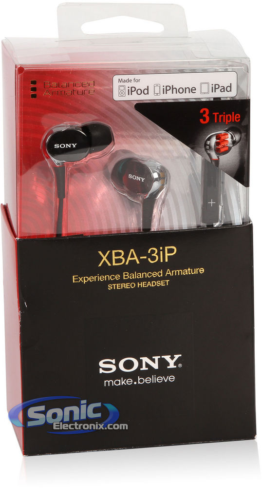 Sony XBA-3IP (XBA3iP) Three-Way Earbuds Stereo iPod/iPhone Headset In-Ear Headphones Image 8