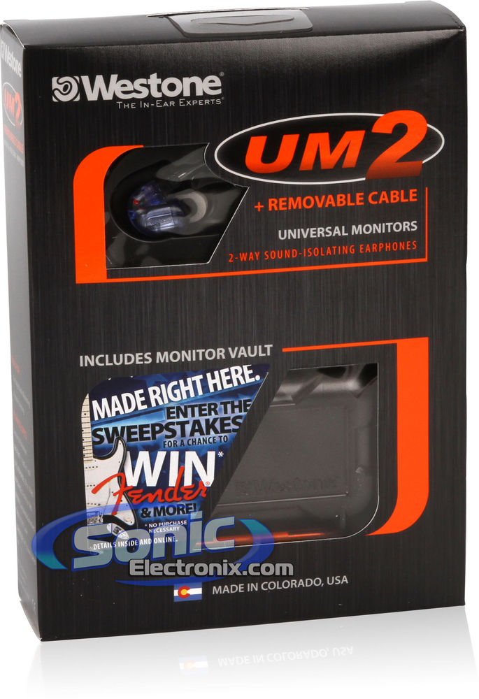 Westone UM2-RC (Blue) Dual Driver In-Ear Monitors with Removable Cord Image 10