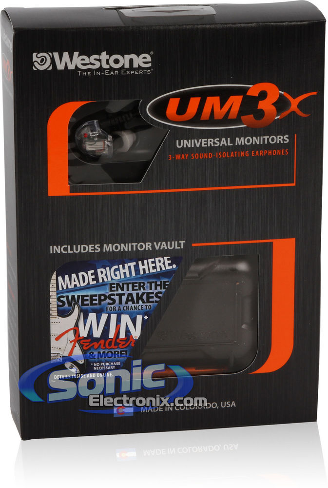Westone UM3X (Clear) Triple Driver Universal Series In-Ear Monitor Image 8