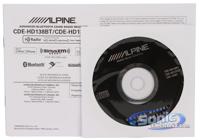 Alpine CDE-HD138BT R/B Image 8