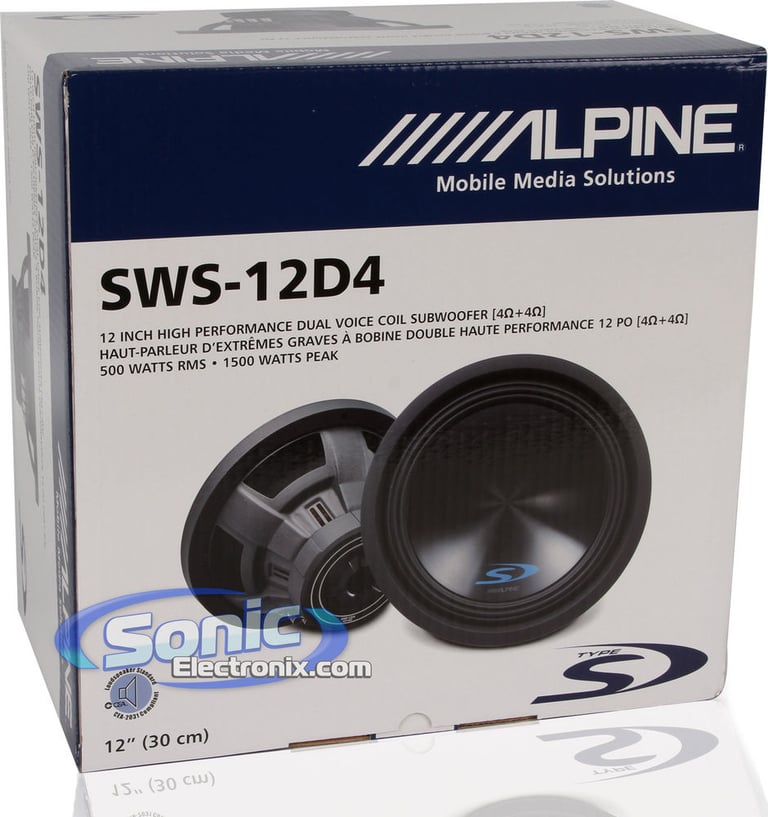 Alpine SWS-12D4  Open Box, Accepatble Condition (Used) Image 6
