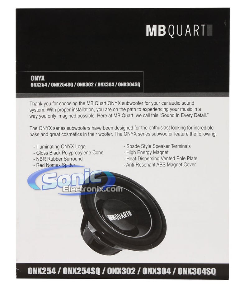 MB Quart ONYX Series Speaker + Woofer Upgrade Package w/ NVX Amplifier Image 14