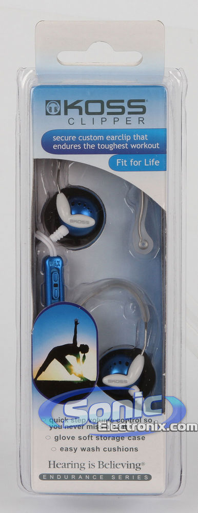 Koss CLIPPERBLU (Clipper Blue) SportClip Portable Headphones Image 1