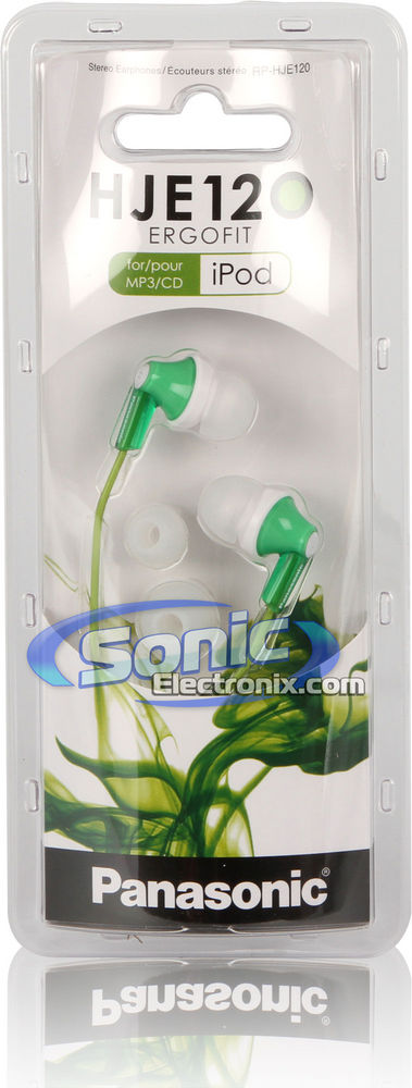 Panasonic RPHJE120G (RP-HJE120-G) Green In-Ear Headphones/Earbuds Image 5