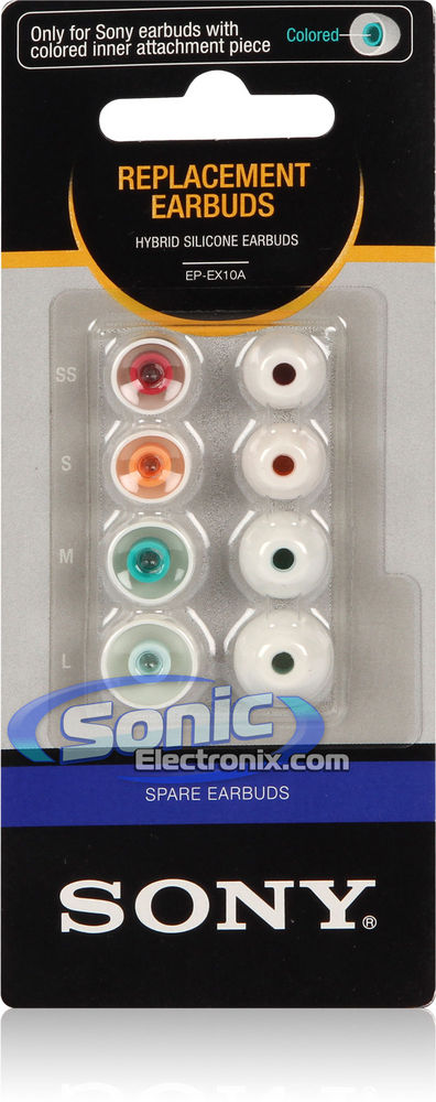 Sony EP-EX10A/WHI (EPEX10A/WHITE) Replacement Ear Tips/Ear Pads - White Image 1