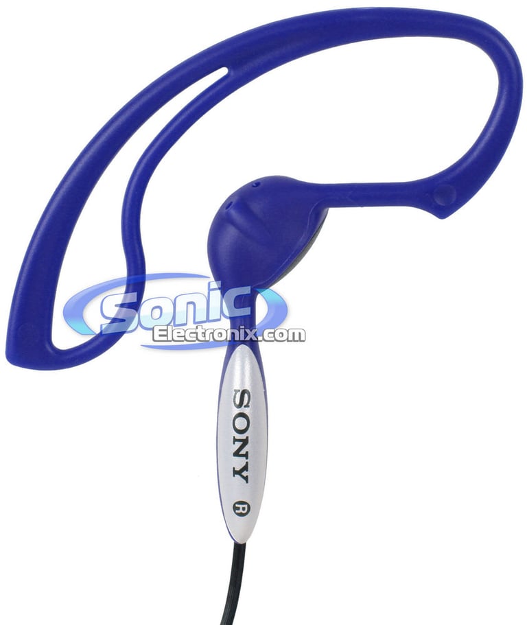 Sony MDR-J10 (MDRJ10) Active Sports Headphones Ear-Clip Earbuds - Blue Image 3
