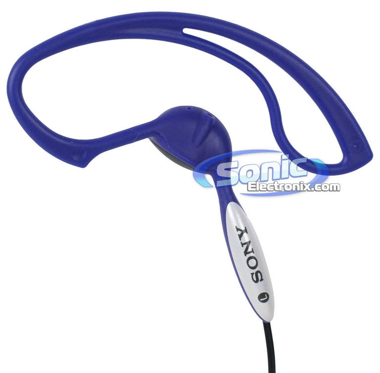 Sony MDR-J10 (MDRJ10) Active Sports Headphones Ear-Clip Earbuds - Blue Image 4