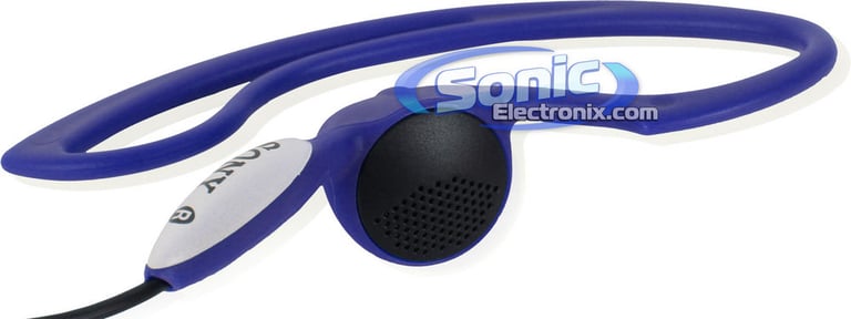 Sony MDR-J10 (MDRJ10) Active Sports Headphones Ear-Clip Earbuds - Blue Image 5