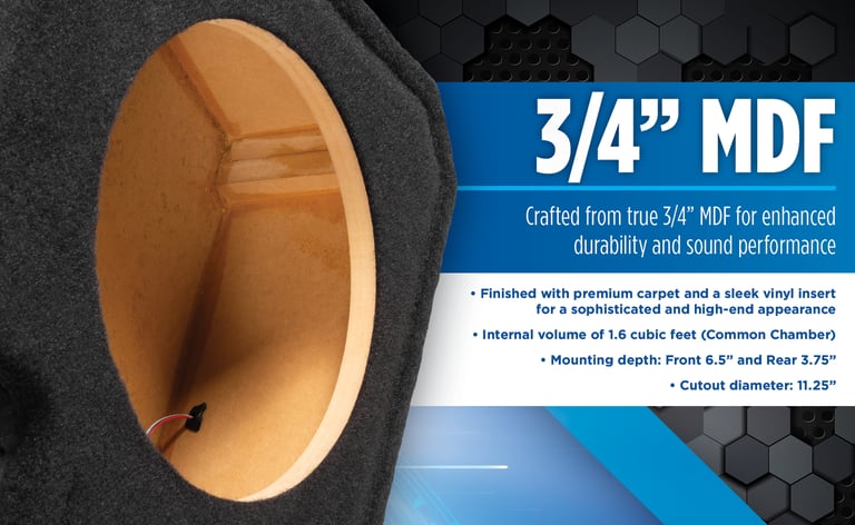 Built with 3/4 Inch MDF and Premium Carpet