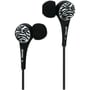 Maxell (190269) Wild Things Zebra Earbuds In-Ear Headphones - Black & White thumbnail image